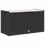 Banco de almacenaje con cojín ratán sintético negro 100 cm by , garden benches - Ref: Foro24-4104060, Price: 149,87 €, Discou...