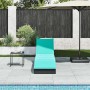 Tumbona plegable con cojín y espacio ratán sintético negro von , Liegen - Ref: Foro24-4104228, Preis: 247,76 €, Rabatt: %