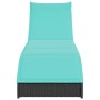 Tumbona plegable con cojín y espacio ratán sintético negro von , Liegen - Ref: Foro24-4104228, Preis: 247,76 €, Rabatt: %