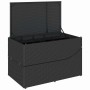 Tumbona plegable con cojín y espacio ratán sintético negro von , Liegen - Ref: Foro24-4104228, Preis: 247,76 €, Rabatt: %
