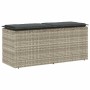 Banco jardín con cojín ratán sintético gris claro 110x40x44cm von , Gartenbänke - Ref: Foro24-4104150, Preis: 106,61 €, Rabat...