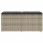 Banco jardín con cojín ratán sintético gris claro 110x40x44cm von , Gartenbänke - Ref: Foro24-4104150, Preis: 106,61 €, Rabat...