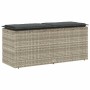 Banco jardín con cojín ratán sintético gris claro 110x40x44cm von , Gartenbänke - Ref: Foro24-4104150, Preis: 106,61 €, Rabat...