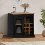 Aparador HALDEN con puerta corredera negro 80x40x80 cm de , Aparadores - Ref: Foro24-4018424, Precio: 217,49 €