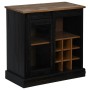 Aparador HALDEN con puerta corredera negro 80x40x80 cm de , Aparadores - Ref: Foro24-4018424, Precio: 217,49 €