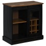 Aparador HALDEN con puerta corredera negro 80x40x80 cm de , Aparadores - Ref: Foro24-4018424, Precio: 217,49 €