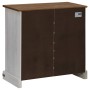 Aparador HALDEN con puerta corredera blanco 80x40x80 cm de , Aparadores - Ref: Foro24-4018418, Precio: 205,82 €, Descuento: %