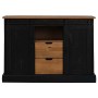 Aparador HALDEN 2 puertas correderas negro 112x40x80 cm de , Aparadores - Ref: Foro24-4018432, Precio: 279,27 €, Descuento: %