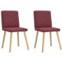 Sillas de comedor 2 unidades tela rojo tinto by , dining chairs - Ref: Foro24-4101124, Price: 104,85 €, Discount: %