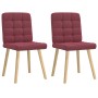 Sillas de comedor 2 unidades tela rojo tinto von , Essstühle - Ref: Foro24-4101094, Preis: 105,11 €, Rabatt: %