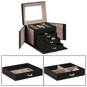Joyero de 4 niveles con espejo y cerradura 22,5x17,5x16,5 cm von , Schmuckständer - Ref: Foro24-4103561, Preis: 35,74 €, Raba...