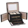 Joyero de 4 niveles con espejo y cerradura 22,5x17,5x16,5 cm von , Schmuckständer - Ref: Foro24-4103561, Preis: 35,74 €, Raba...