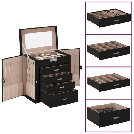 Joyero de 5 niveles con espejo y cerradura negro von , Schmuckständer - Ref: Foro24-4103563, Preis: 57,32 €, Rabatt: %