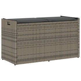 Banco de almacenaje con cojín gris 100 cm ratán sintético von , Gartenbänke - Ref: Foro24-4104062, Preis: 136,50 €, Rabatt: %