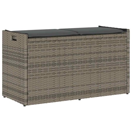 Banco de almacenaje con cojín gris 100 cm ratán sintético von , Gartenbänke - Ref: Foro24-4104062, Preis: 136,50 €, Rabatt: %