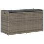 Banco de almacenaje con cojín gris 100 cm ratán sintético von , Gartenbänke - Ref: Foro24-4104062, Preis: 136,50 €, Rabatt: %