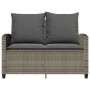 Sofá jardín de 2 plazas con cojín y mesa gris ratán sintético by , Outdoor sofas - Ref: Foro24-4103847, Price: 210,43 €, Disc...