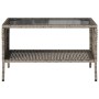 Sofá jardín de 2 plazas con cojín y mesa gris ratán sintético by , Outdoor sofas - Ref: Foro24-4103847, Price: 210,43 €, Disc...