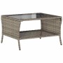Sofá jardín de 2 plazas con cojín y mesa gris ratán sintético by , Outdoor sofas - Ref: Foro24-4103847, Price: 210,43 €, Disc...