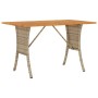 Sofá jardín de 3 plazas con cojín y mesa beige ratán sintético by , Outdoor sofas - Ref: Foro24-4103858, Price: 266,27 €, Dis...