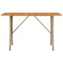 Sofá jardín de 3 plazas con cojín y mesa beige ratán sintético by , Outdoor sofas - Ref: Foro24-4103858, Price: 266,27 €, Dis...