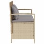 Banco de jardín con almacenaje y cojín beige ratán sintético de , Bancos de jardín - Ref: Foro24-4104214, Precio: 259,40 €, D...