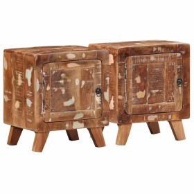 Mesilla de noche 2 uds 40x32x46 cm madera maciza reciclada von , Nachttische - Ref: Foro24-4104510, Preis: 196,93 €, Rabatt: %