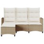 Sofá de jardín reclinable con cojines en forma de L beige by , Outdoor sofas - Ref: Foro24-4108242, Price: 289,76 €, Discount: %