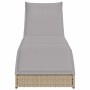 Tumbona plegable con cojín y espacio beige ratán sintético von , Liegen - Ref: Foro24-4104223, Preis: 247,76 €, Rabatt: %