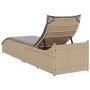 Tumbona plegable con cojín y espacio beige ratán sintético von , Liegen - Ref: Foro24-4104223, Preis: 247,76 €, Rabatt: %