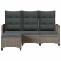Sofá de jardín reclinable con cojines en forma de L gris de , Sofás de exterior - Ref: Foro24-4108240, Precio: 357,01 €, Desc...