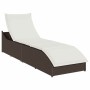 Tumbona plegable con cojín y espacio marrón ratán sintético von , Liegen - Ref: Foro24-4104221, Preis: 233,92 €, Rabatt: %