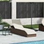 Tumbona plegable con cojín y espacio marrón ratán sintético von , Liegen - Ref: Foro24-4104221, Preis: 233,92 €, Rabatt: %