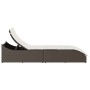 Tumbona plegable con cojín y espacio marrón ratán sintético von , Liegen - Ref: Foro24-4104221, Preis: 233,92 €, Rabatt: %