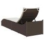 Tumbona plegable con cojín y espacio marrón ratán sintético von , Liegen - Ref: Foro24-4104221, Preis: 233,92 €, Rabatt: %