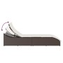 Tumbona plegable con cojín y espacio marrón ratán sintético von , Liegen - Ref: Foro24-4104221, Preis: 233,92 €, Rabatt: %