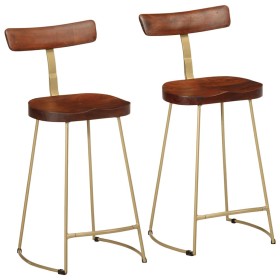 Taburetes de barra 2 uds 49x43x88 cm madera maciza de mango de , Taburetes de cocina - Ref: Foro24-4013519, Precio: 136,03 €,...