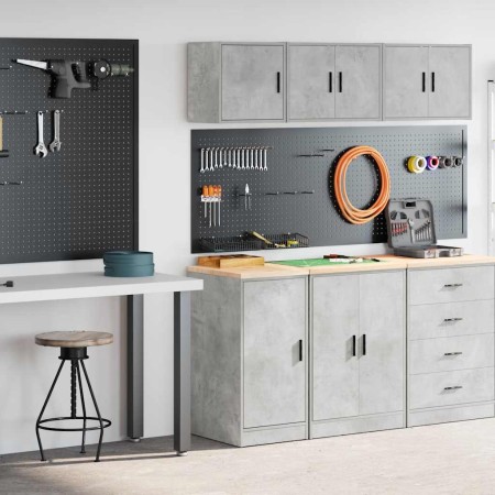 Armarios 2 uds para garaje madera de ingeniería ris hormigón by , Armarios industriales - Ref: Foro24-3328299, Price: 86,27 €...