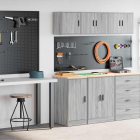 Armarios 2 uds para garaje madera ingeniería gris sonoma von , Armarios industriales - Ref: Foro24-3328301, Preis: 87,02 €, R...