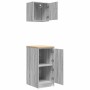 Armarios 2 uds para garaje madera ingeniería gris sonoma von , Armarios industriales - Ref: Foro24-3328301, Preis: 87,02 €, R...