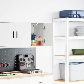 Armario de pared para garaje madera de ingeniería blanco by , Armarios industriales - Ref: Foro24-860607, Price: 26,44 €, Dis...