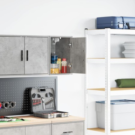 Armario de pared para garaje madera de ingeniería gris hormigón by , Armarios industriales - Ref: Foro24-860613, Price: 27,32...