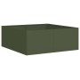 Jardinera acero verde oliva 80x80x30 cm von , Töpfe und Pflanzgefäße - Ref: Foro24-860804, Preis: 58,03 €, Rabatt: %