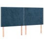 Cama box spring con colchón terciopelo azul oscuro 180x200 cm
