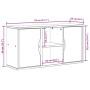 Mueble de TV ODDA madera maciza de pino blanco 79x24x40 cm von , TV-Möbel - Ref: Foro24-4103604, Preis: 62,04 €, Rabatt: %