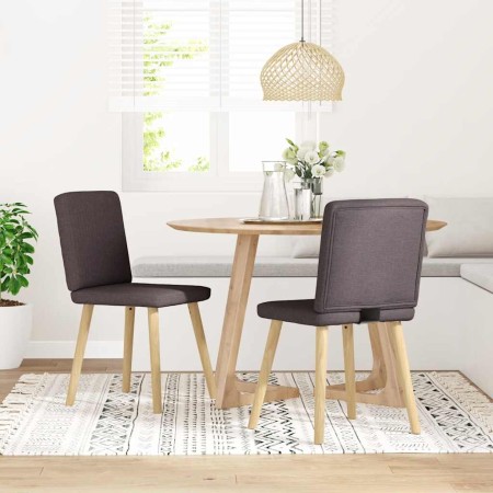 Sillas de comedor 2 unidades tela marrón oscuro by , dining chairs - Ref: Foro24-4101201, Price: 103,21 €, Discount: %