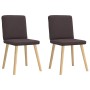 Sillas de comedor 2 unidades tela marrón oscuro by , dining chairs - Ref: Foro24-4101201, Price: 103,21 €, Discount: %