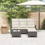 Set de sofás de jardín en forma de L con cojines 3 pzas negro de , Conjuntos de jardín - Ref: Foro24-3328638, Precio: 371,72 €