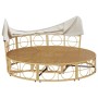 Tumbona cama de jardín con capota y cojines ratán PE by , Outdoor beds - Ref: Foro24-4108235, Price: 411,63 €, Discount: %