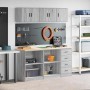Armarios 6 uds para garaje madera ingeniería gris sonoma von , Armarios industriales - Ref: Foro24-3328355, Preis: 304,57 €, ...